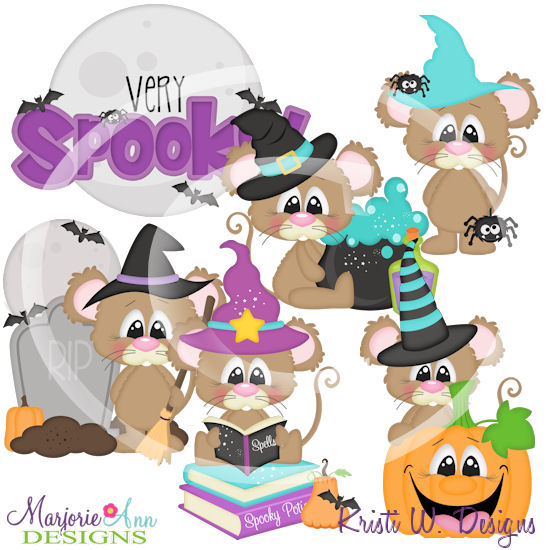 Very Spooky Squeaks SVG Cutting Files/Paper Piecing +Clipart - Click Image to Close